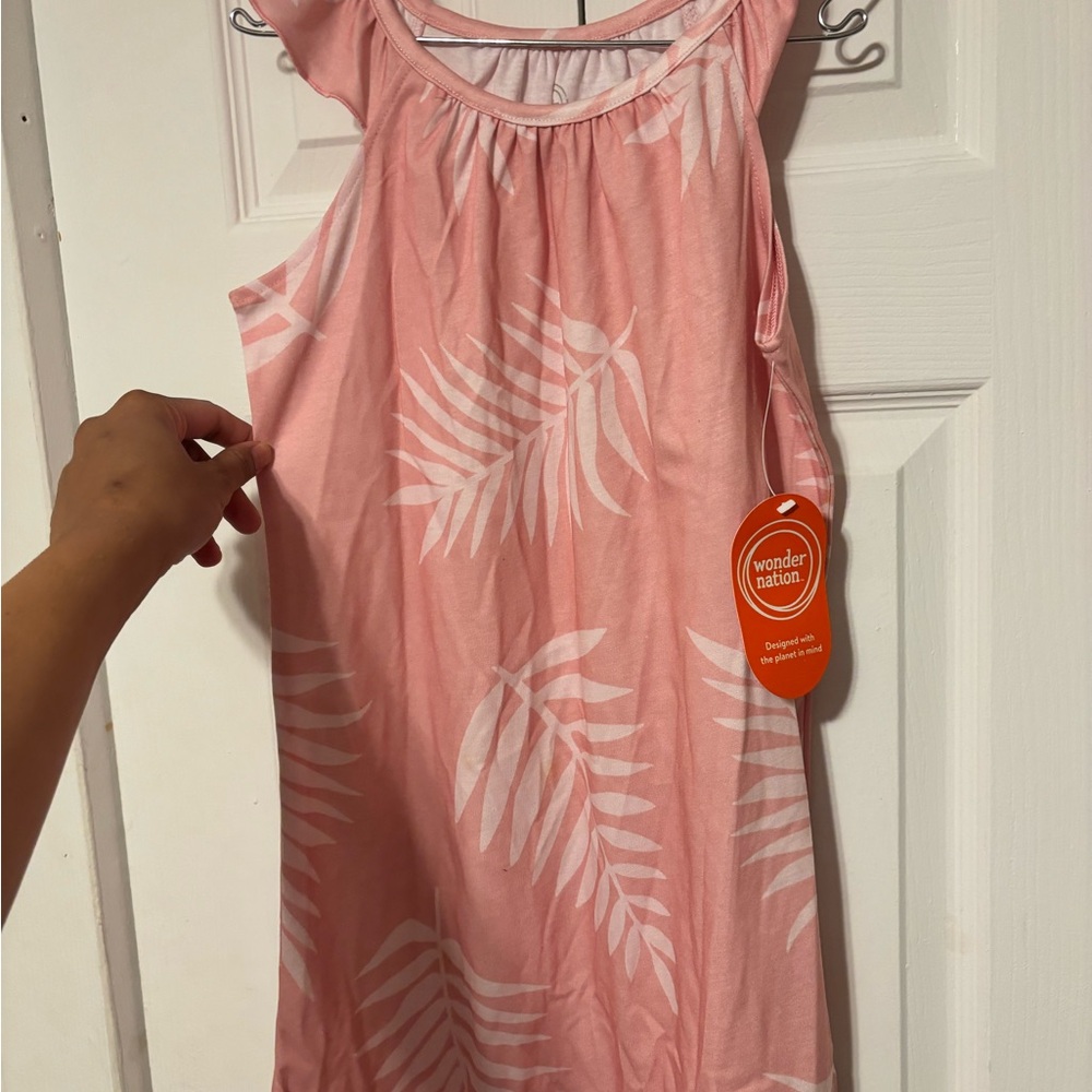Wonder Nation Leaf Print Pink Nightgown